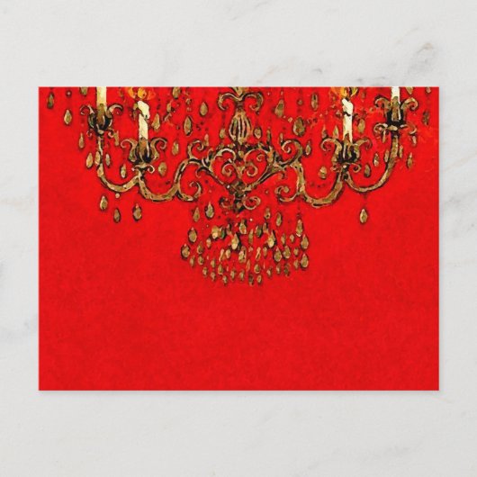 Treffen Sie mich unter dem Kronleuchter ~ Postkart Postkarte (Vorderseite)