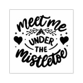 Treffen Sie mich unter dem Mistletoe Gummistempel (Prägung)