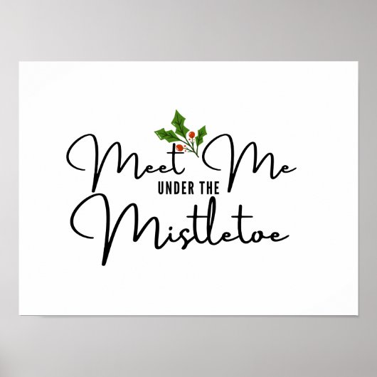 Treffen Sie mich unter dem Mistletoe Holiday Wall Poster (Vorne)