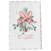 Treffen Sie mich unter dem Mistletoe Mittlere Geschenktüte (Vorderseite)