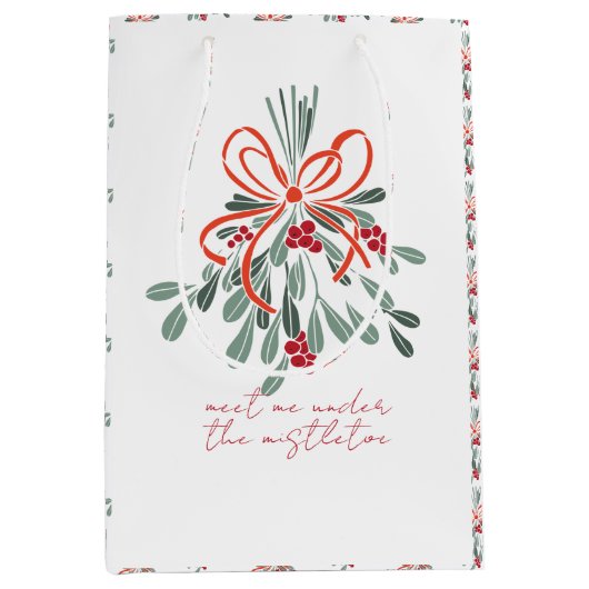 Treffen Sie mich unter dem Mistletoe Mittlere Geschenktüte (Vorderseite)