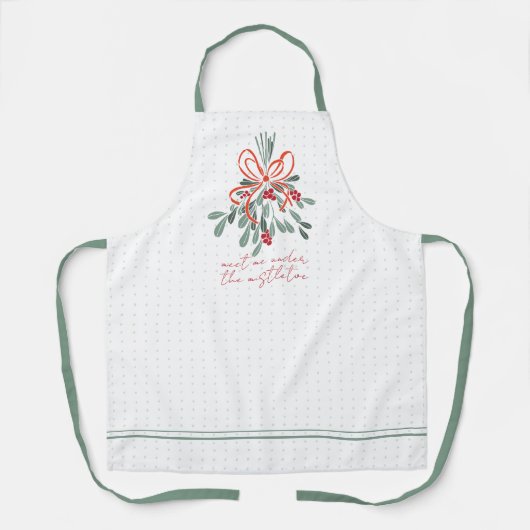 Treffen Sie mich unter dem Mistletoe Schürze (Vorderseite)