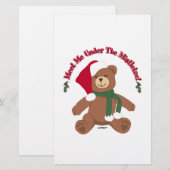 Treffen Sie mich unter dem Mistleton! Christmas Te Briefpapier (Vorne/Hinten)
