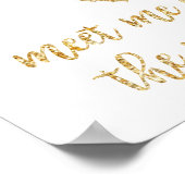 Treffen Sie mich unter dem Mistleton - Gold Weihna Poster (Ecke)