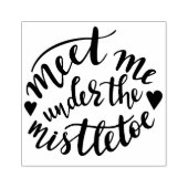 Treffen Sie mich unter dem Mistleton Gummistempel (Prägung)