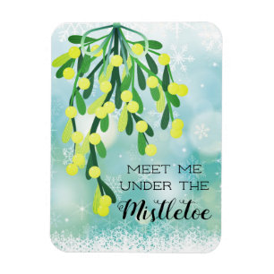 Treffen Sie mich unter dem Mistleton Weihnachten Magnet