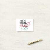 treffen Sie mich unter den Mistletoe Post-it-Notiz Post-it Klebezettel (Auf Schreibtisch)