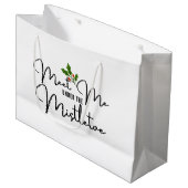 Treffen Sie mich unter der feierlichen Geschenktas Große Geschenktüte (Vorderseite Schrägansicht)