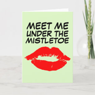 TREFFEN SIE MICH UNTER DER MISTLETOE CHRISTMAS CAR FEIERTAGSKARTE