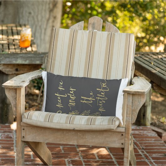 *TREFFEN SIE MICH UNTER DER MISTLETOE* LUMBAR PILL KISSEN FÜR DRAUßEN (Stuhl )