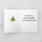 **TREFFEN SIE MICH UNTER MISTLETOE** ARBEITEN SIE  KARTE (Innenseite)