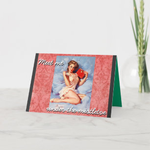 Treffen Sie mich... Weihnachts-Grußkarte Feiertagskarte