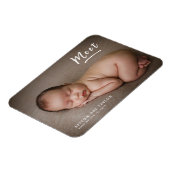 Treffen Sie moderne Memory Baby Foto Keepake Gesch Magnet (Linke Seite)