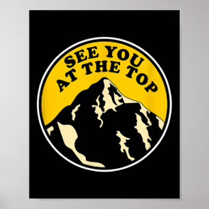 Treffen Sie sich auf dem Top-Bergsteiger-Felsenkle Poster