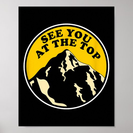 Treffen Sie sich auf dem Top-Bergsteiger-Felsenkle Poster (Vorne)