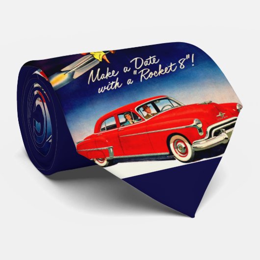 Treffen Sie sich in den 1950ern mit Rocket 8 Krawatte (Gerollt)