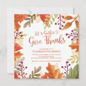 Treffen Sie sich, um Dankeschön Erntedank Dinner Einladung (Vorderseite)