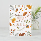 Treffen Sie sich zusammen und seien Sie dankbar Er Einladung (Stehend Vorderseite)