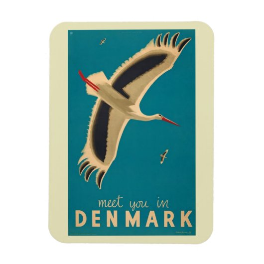 Treffen Sie Sie in Dänemark Reisen Vintag Magnet (Vertikal)