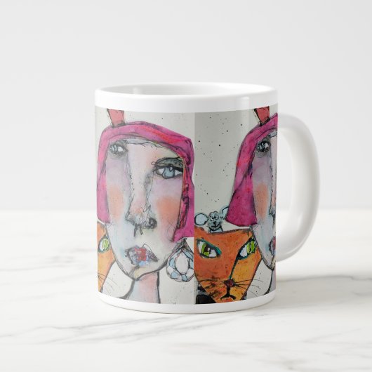 Treffen Sie Tom und Jerry Jumbo Tasse (Vorderseite Rechts)