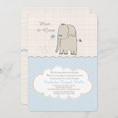 Treffen Sie u. grüßen Sie Baby-Einladung Einladung (Vorne/Hinten)