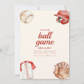 Treffen Sie uns auf der Ball Game Birthday Einladu Einladung (Vorderseite)