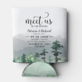 Treffen Sie uns im Wald im Freien Hochzeit retten  Dosenkühler (Rückseite)