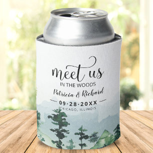 Treffen Sie uns im Wald im Freien Hochzeit retten Dosenkühler