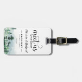 Treffen Sie uns im Wald im Freien Hochzeit retten  Gepäckanhänger (Vorderseite horizontal)