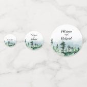 Treffen Sie uns im Wald im Freien Hochzeit retten  Konfetti (Rückseiten)