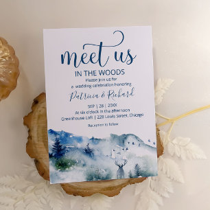 Treffen Sie uns im Wald - Outdoor-Hochzeit im Wald Einladung