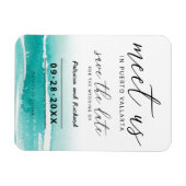 Treffen Sie uns in der Hochzeit in Urlaubsort Save Magnet (Horizontal)