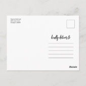 Treffen Sie uns in der Hochzeit in Urlaubsort Save Postkarte (Rückseite)