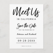 Treffen Sie uns in der Hochzeit in Urlaubsort Save Postkarte (Vorderseite)