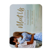 Treffen Sie uns in Hochzeit in Urlaubsort Save the Magnet (Vertikal)