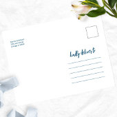 Treffen Sie uns in Hochzeit in Urlaubsort Save the Postkarte