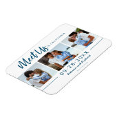 Treffen Sie uns in Hochzeit speichern Sie das 3 Fo Magnet (Linke Seite)