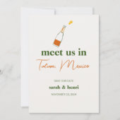 treffen Sie uns in tulum Hochzeit speichern das Da Einladung (Vorderseite)