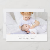 "treffen" Sie unsere Geburt des Fotos Ankündigung (Rückseite)