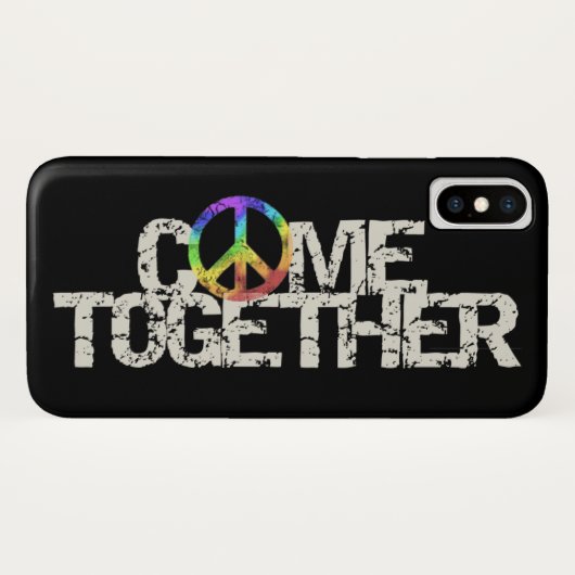 Treffen Sie zusammen | iPhone Case für Frieden und (Rückseite (Horizontal))