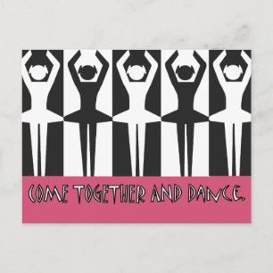 Treffen Sie zusammen und tanzen Postkarte
