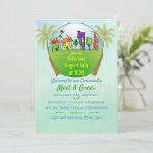 Treffen und Begrüßung Einladung (Stehend Vorderseite)