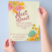 Treffen und Begrüßung Flyer (Hand)
