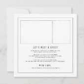 Treffen und Greet Baby Modern Foto Birth Ankündigung (Rückseite)