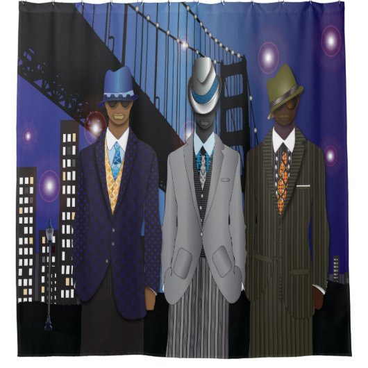 Treffen unter der Brücke Duschvorhang (Vorderseite)