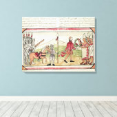 Treffen von Hernando Cortes und Montezuma Leinwanddruck (Insitu (Holzboden))