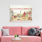 Treffen von Hernando Cortes und Montezuma Leinwanddruck (Insitu (Wohnzimmer))