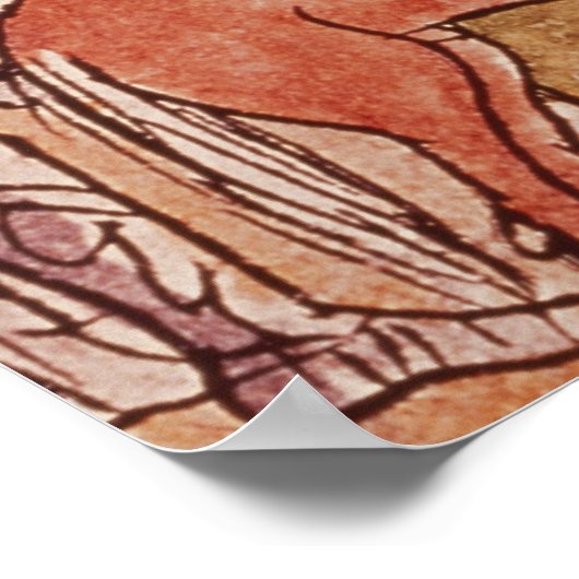 Treffen von Hernando Cortes und Montezuma Poster (Ecke)