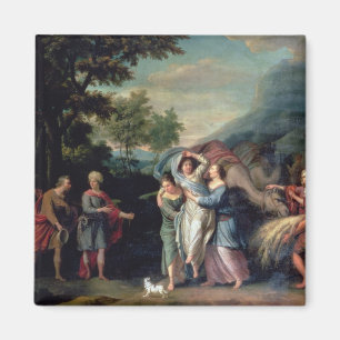 Treffen von Jakob und Laban mit Rachel, Leah und S Magnet