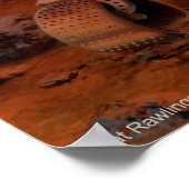 Treffen von Mann und Frau auf Mars Poster (Ecke)